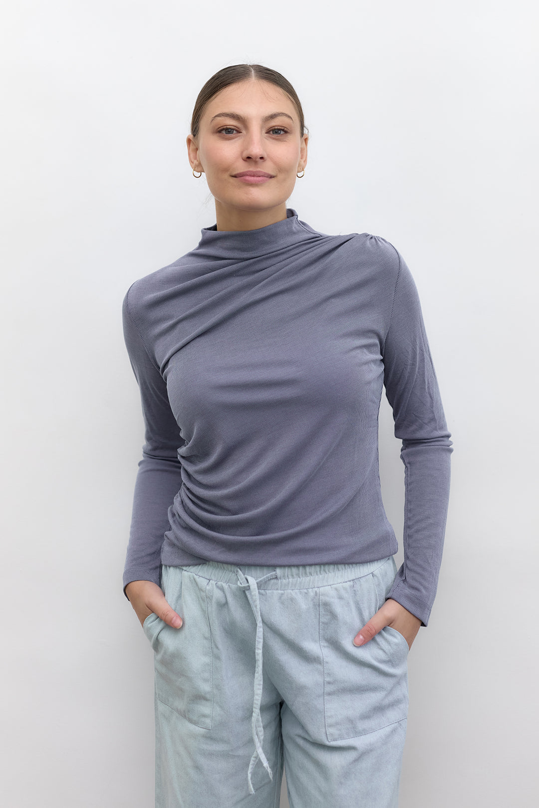 Via Winter Top  | Light Blue