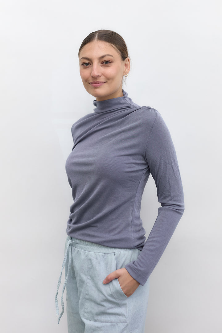 Via Winter Top  | Light Blue