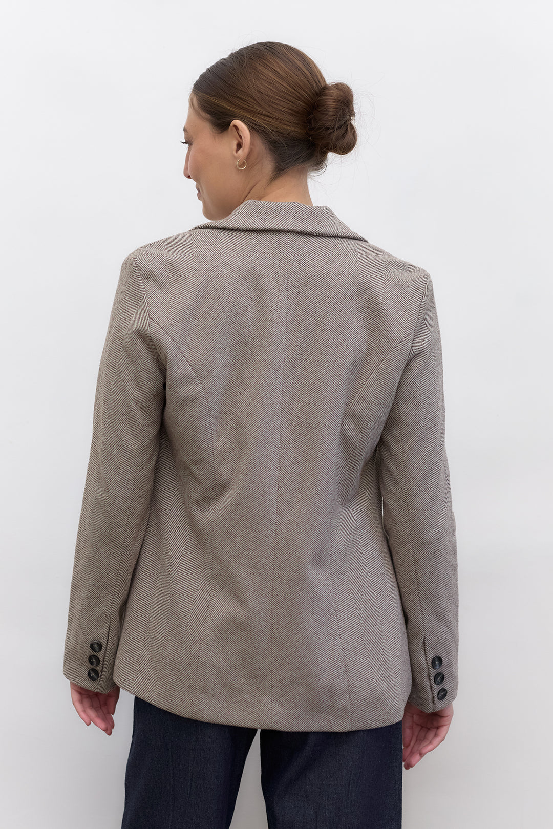 Ella Blazer  | Brown and white tweed