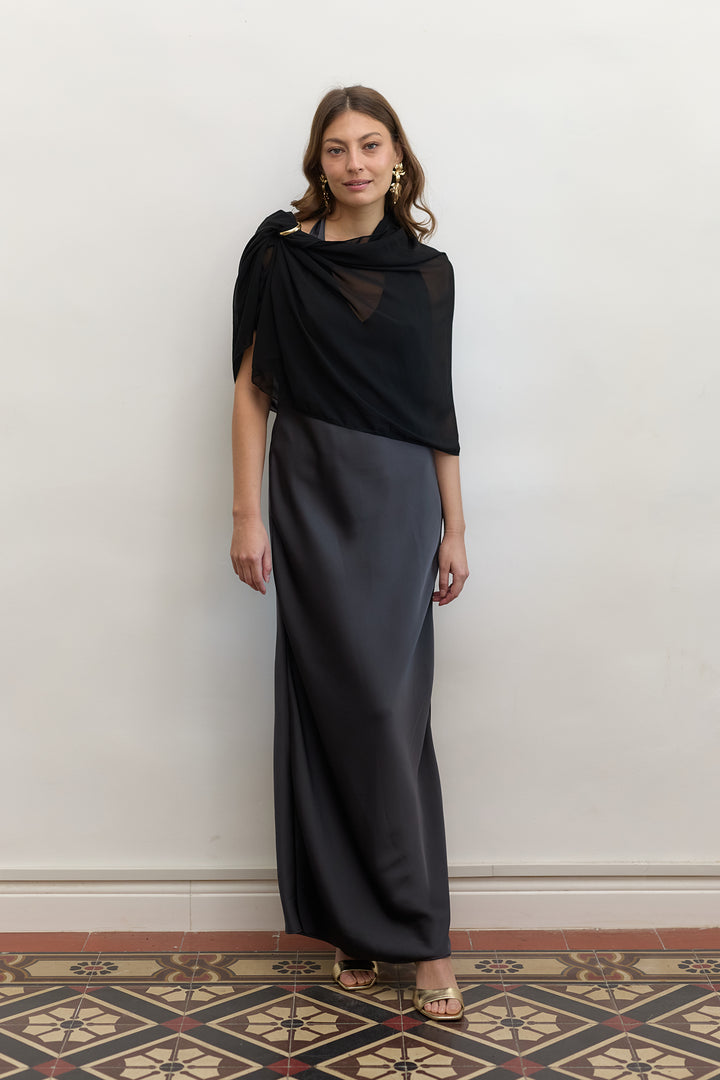 Chiffon scarf | Black