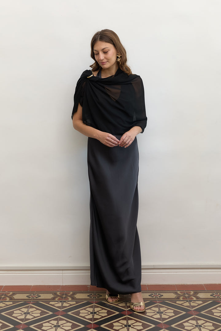 Chiffon scarf | Black