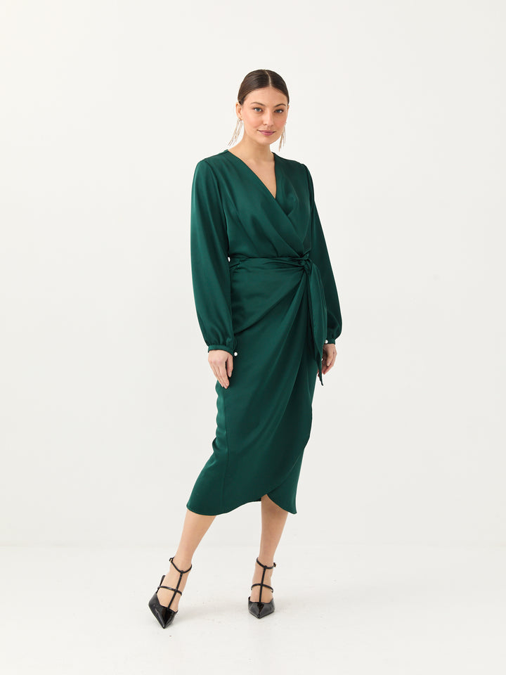 Kamilia wrap skirt | Green