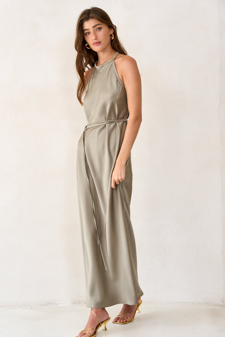 Emma evening dress | Soft olive