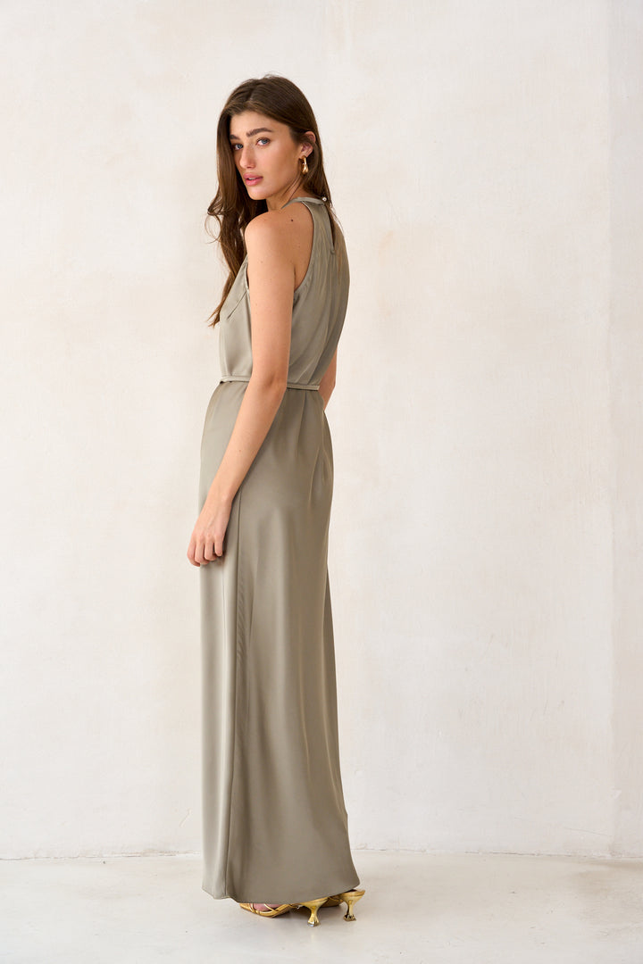 Emma evening dress | Soft olive