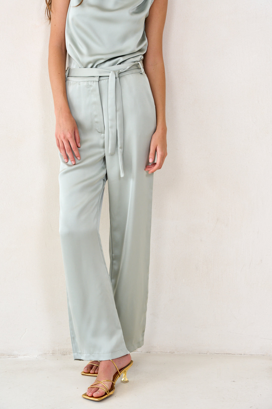 Sander satin pants | Mint