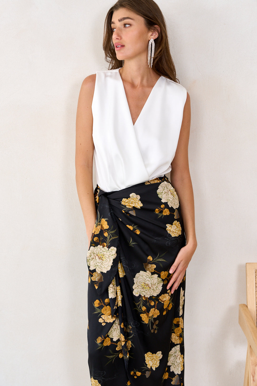 Kamilia wrap skirt | Flowers