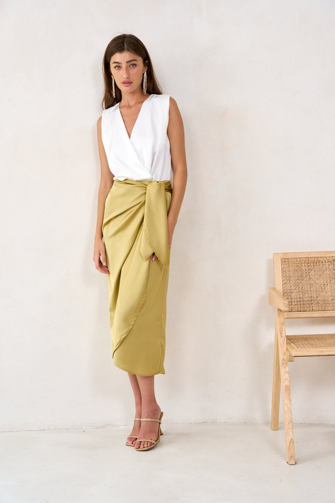 Kamilia wrap skirt | Mustard