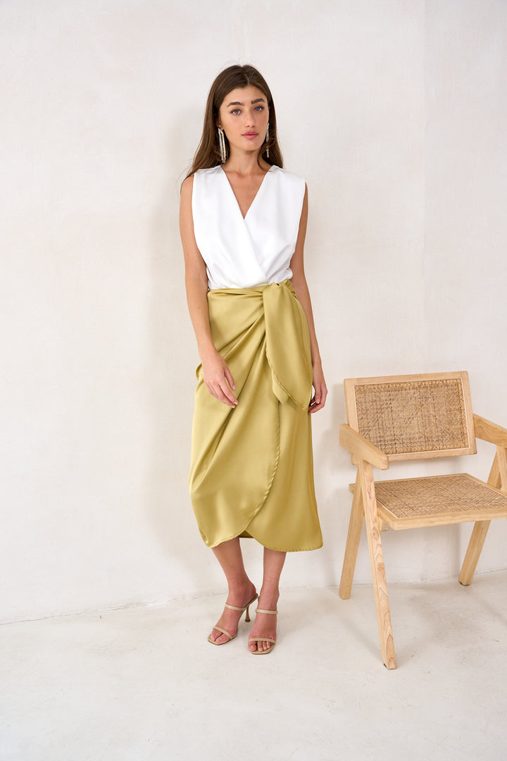 Kamilia wrap skirt | Mustard