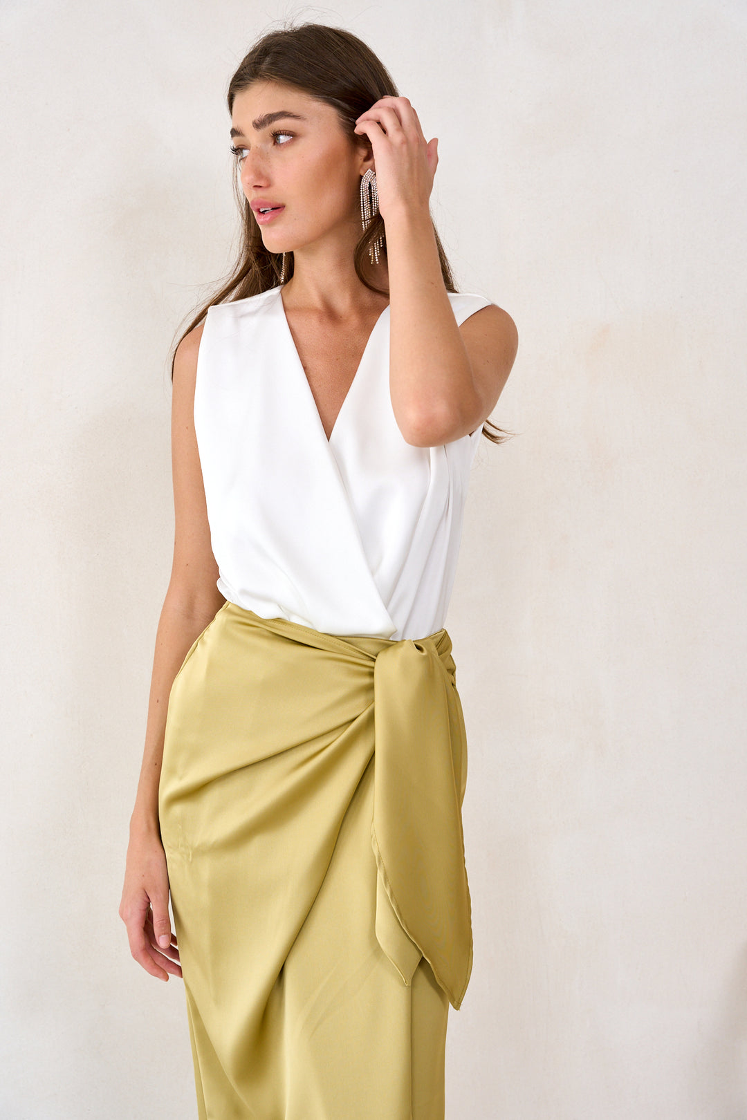 Kamilia wrap skirt | Mustard