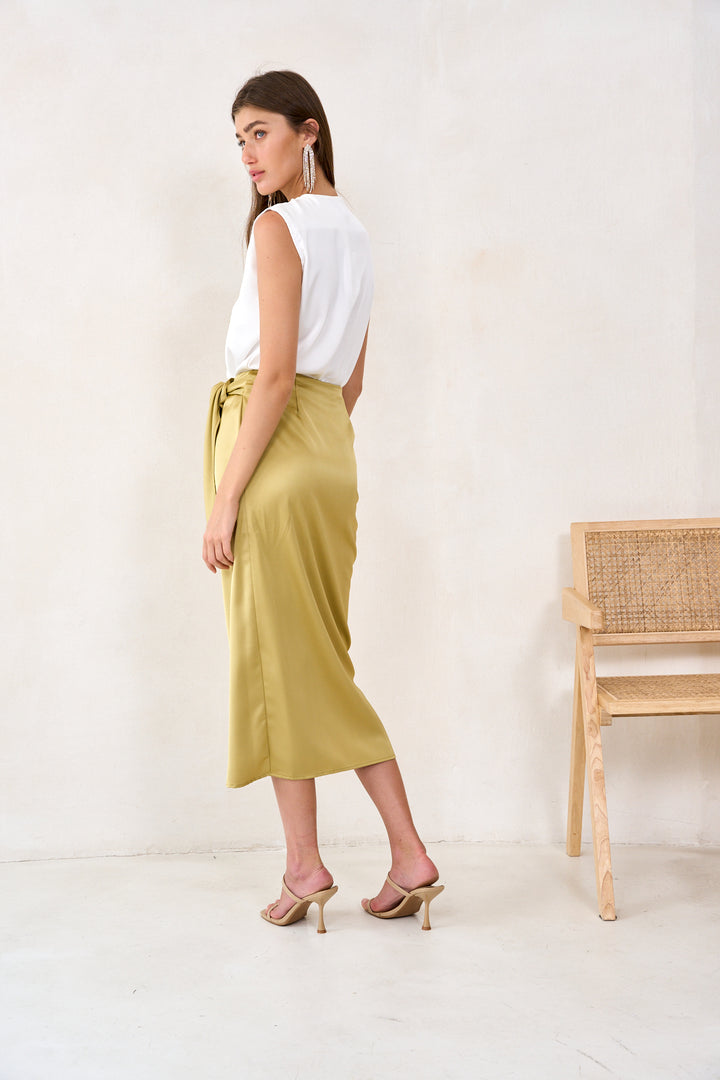 Kamilia wrap skirt | Mustard