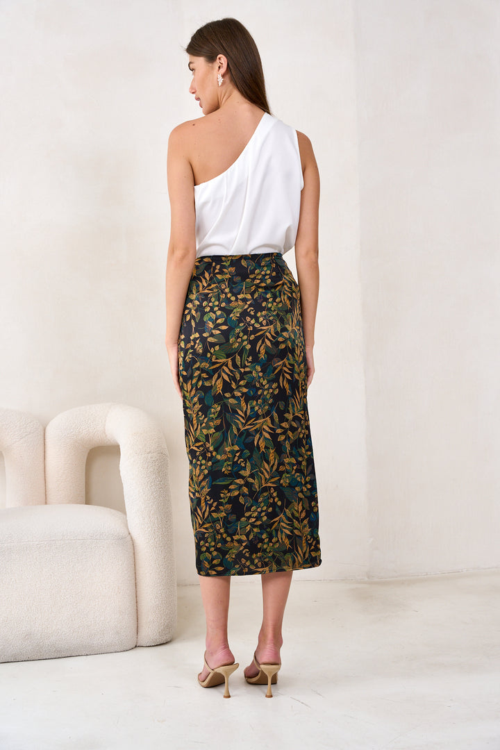 Kamilia wrap skirt | Leaves