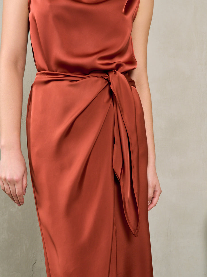 Kamilia wrap skirt | Dark Red