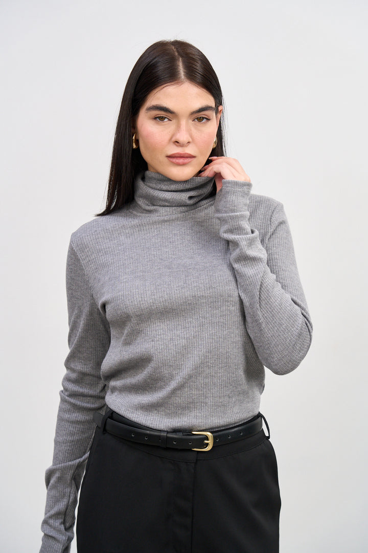 Jane Knit Top | Grey