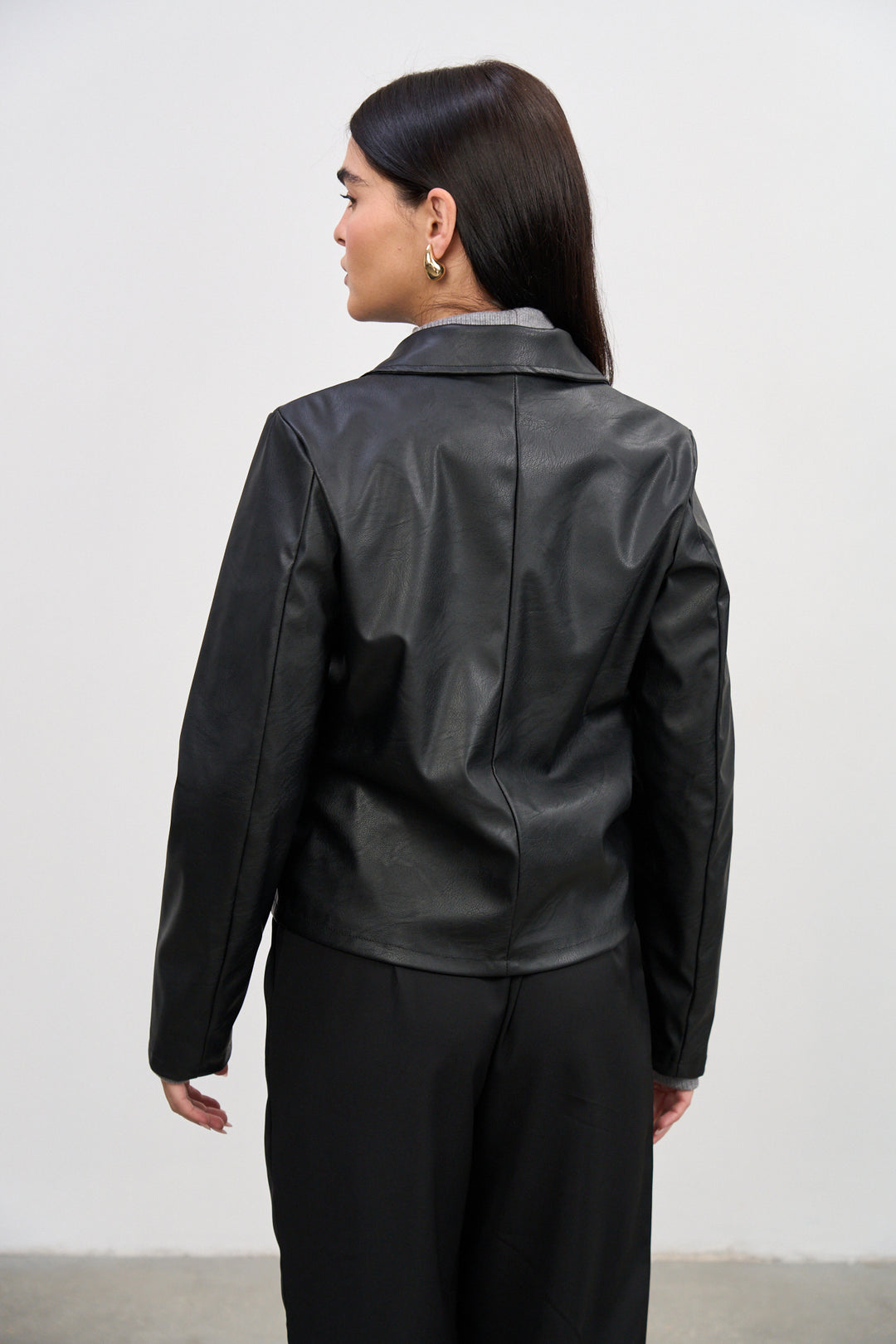 Lydia Jacket  | Black Vegan Leather