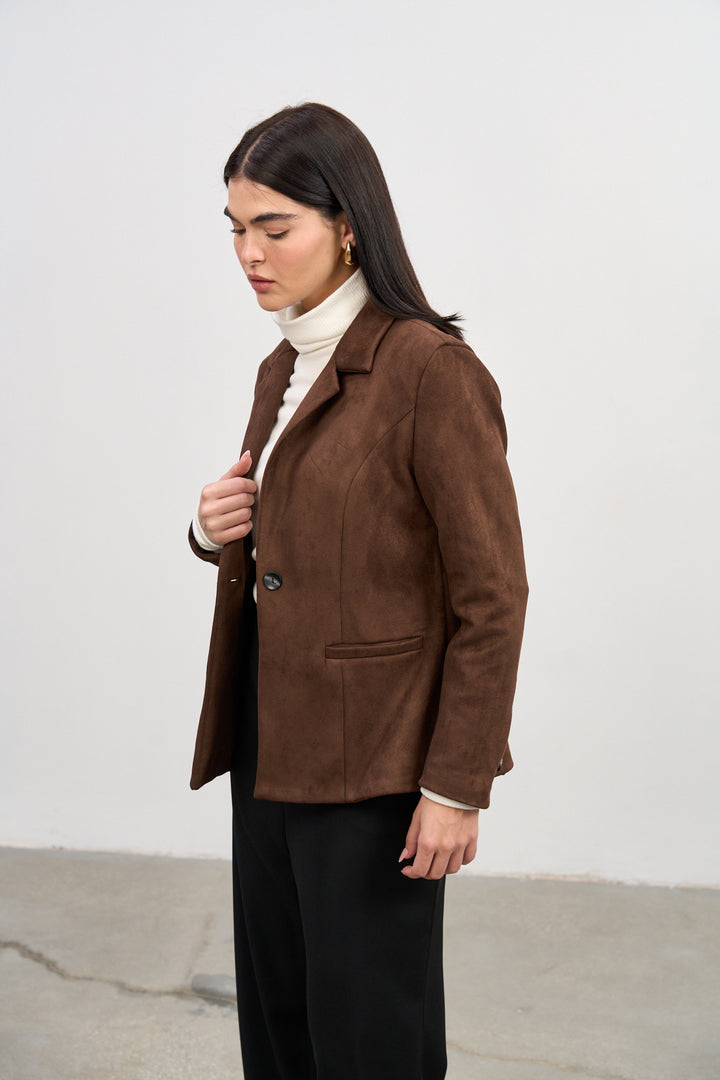 Ella Blazer  | Chocolate Brown