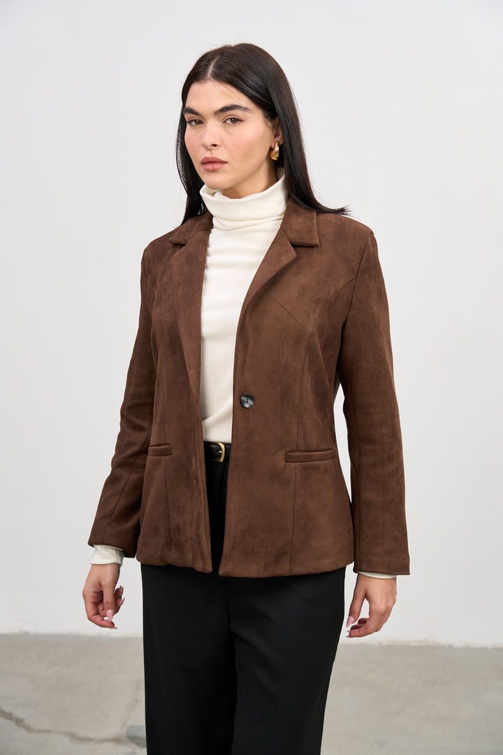 Ella Blazer  | Chocolate Brown