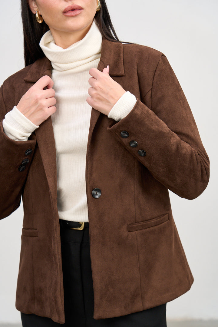 Ella Blazer  | Chocolate Brown