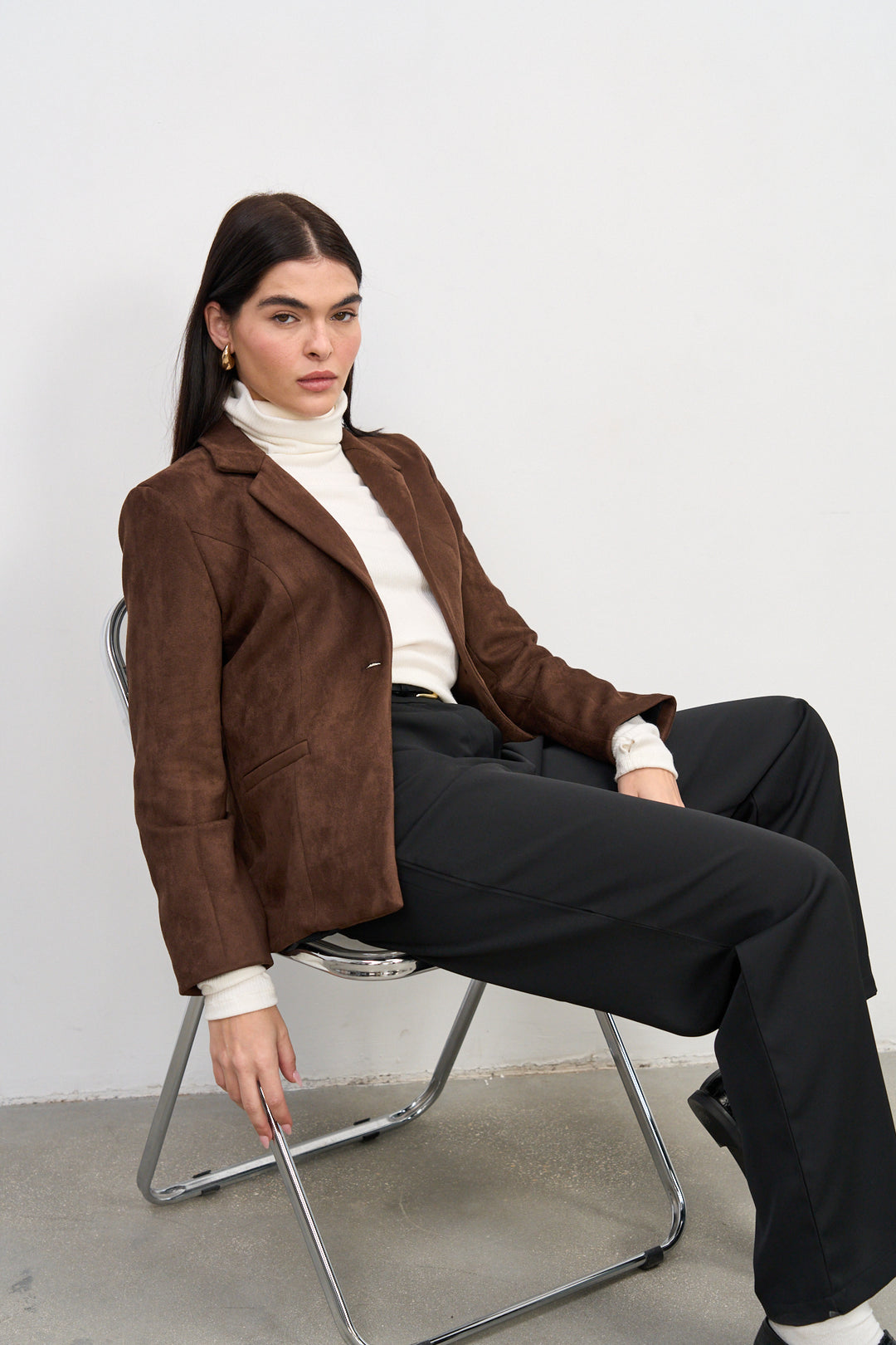 Ella Blazer  | Chocolate Brown