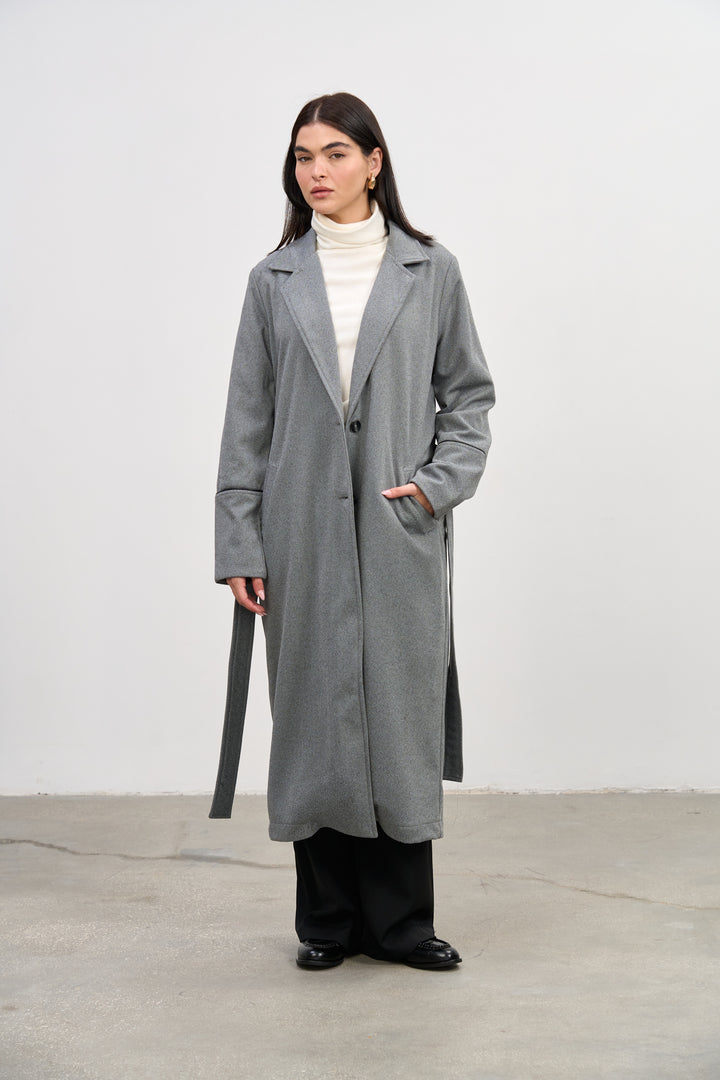 Leon coat | Black And White Tweed