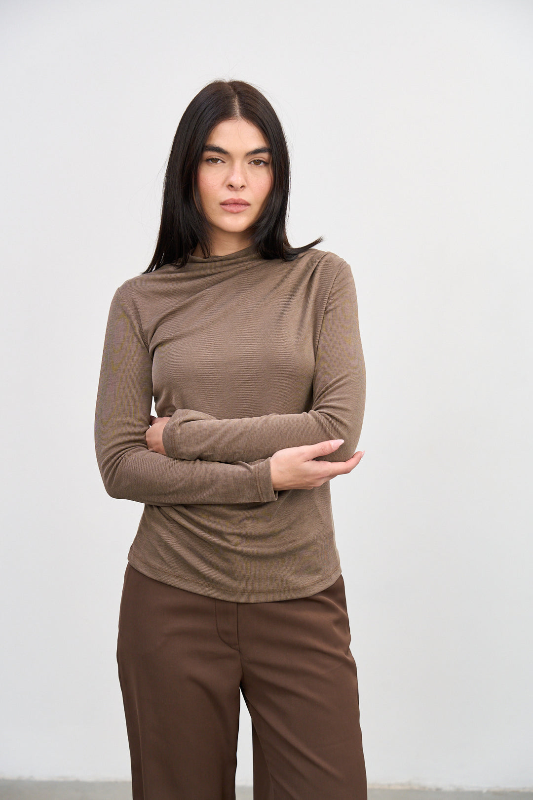 Via winter top | Brown