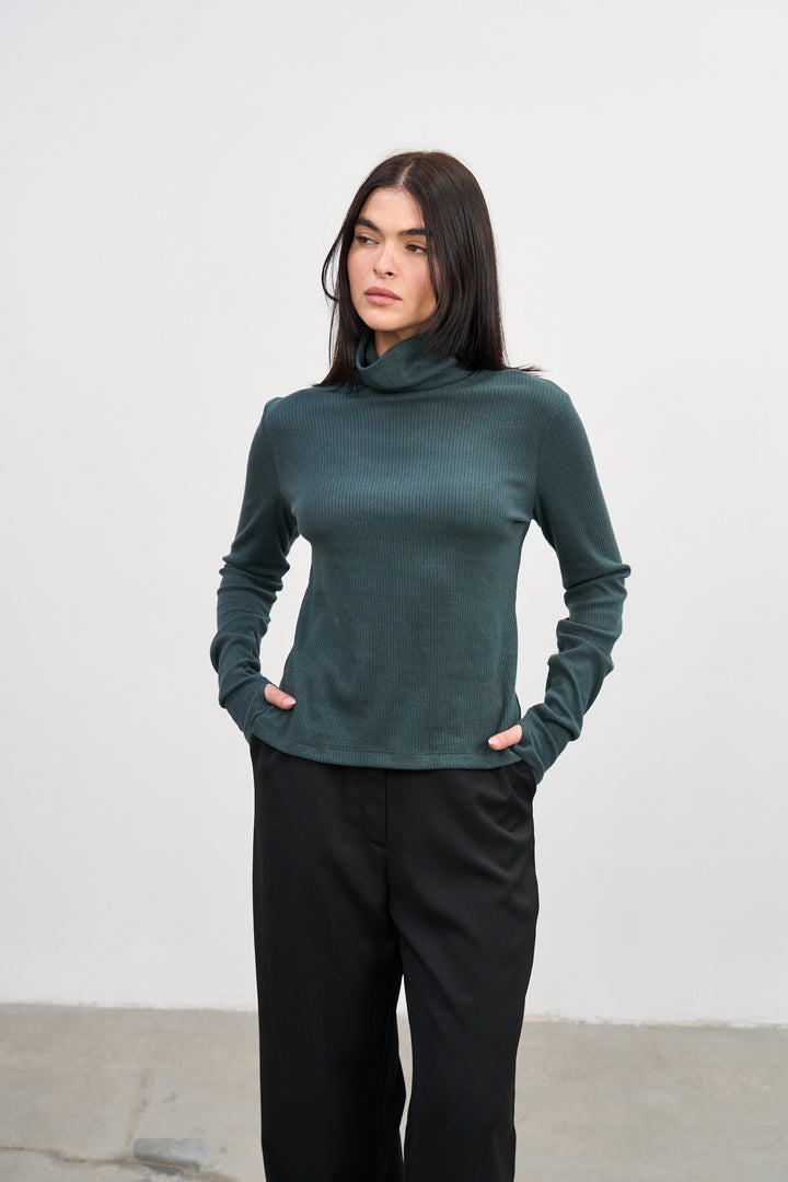 Jane Knit Top | Deep Green