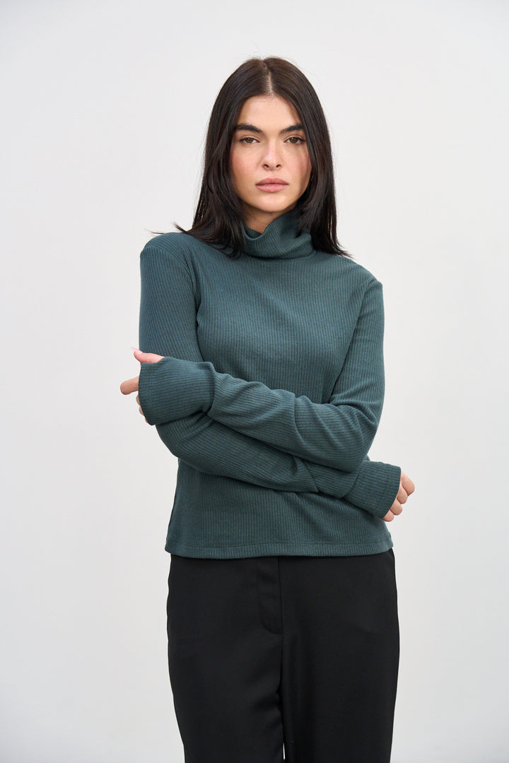 Jane Knit Top | Deep Green