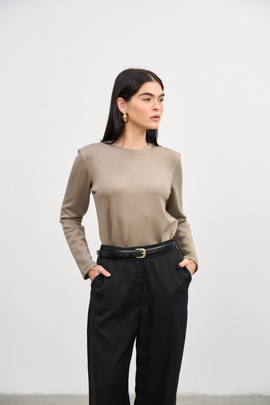 Lissa Basic Top | Olive Green