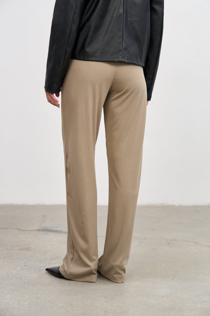 Moon Rib Pants | Beige