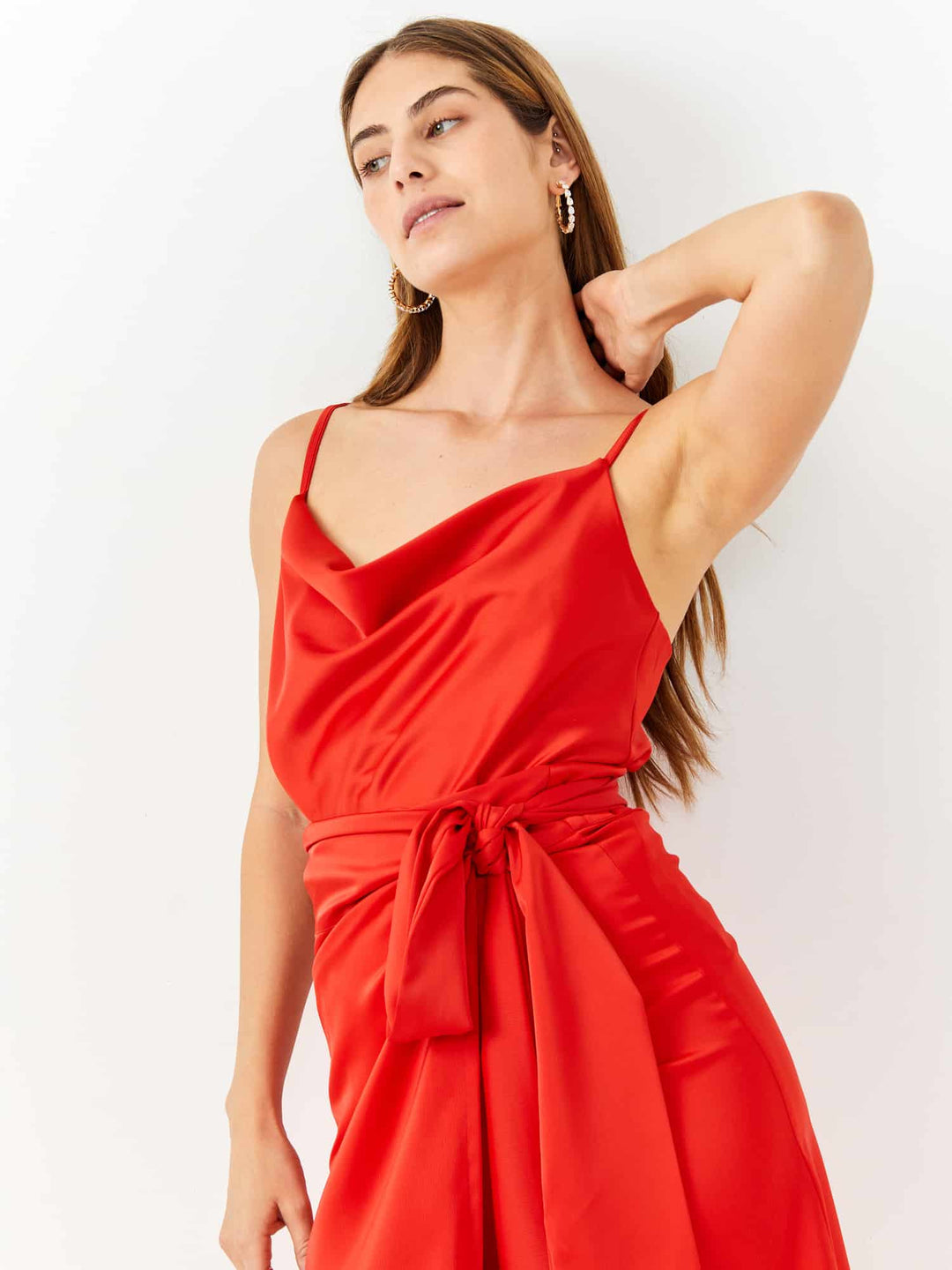 Serena silk top | Red