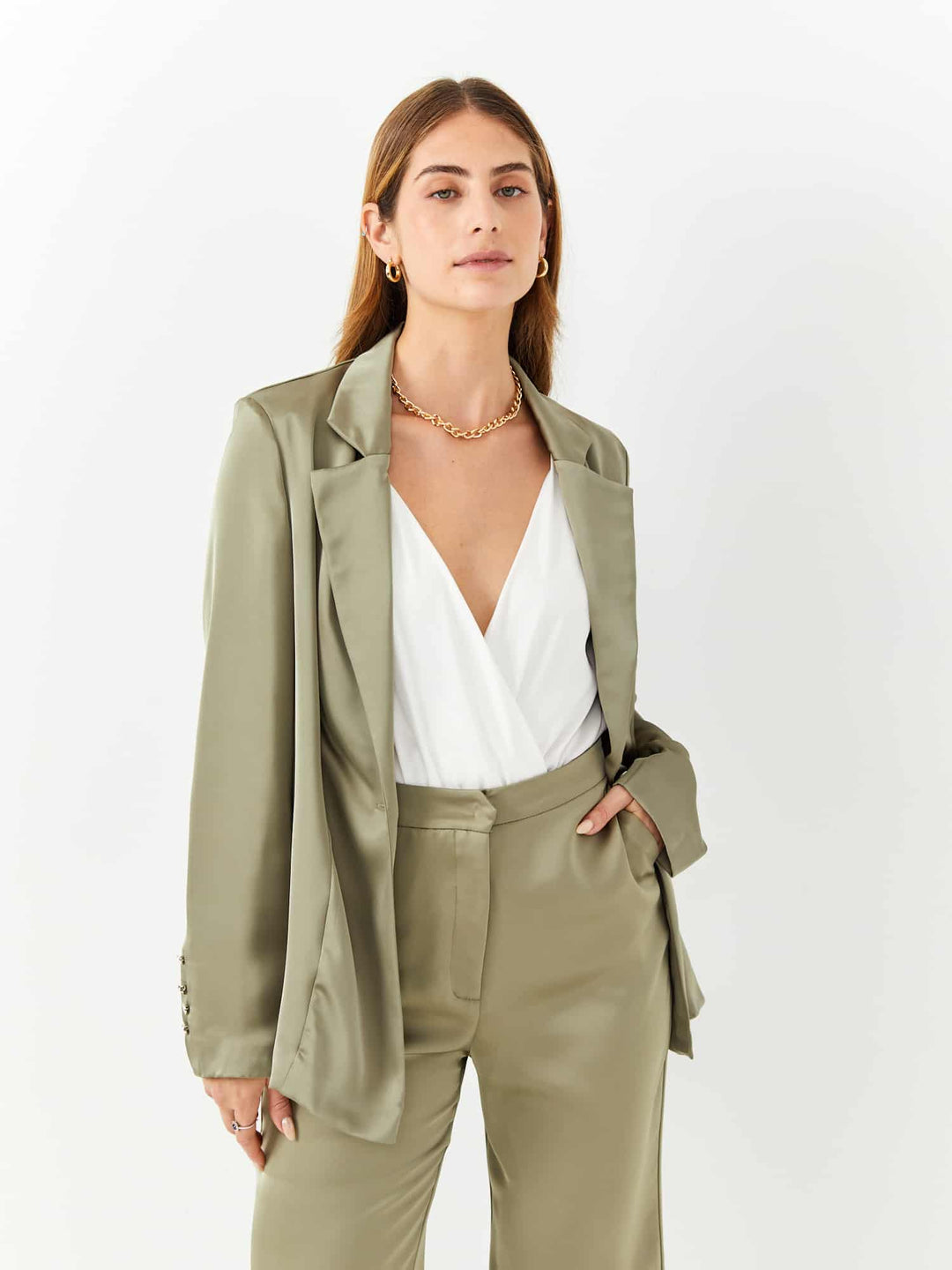 Kaya suit blazer | Soft green
