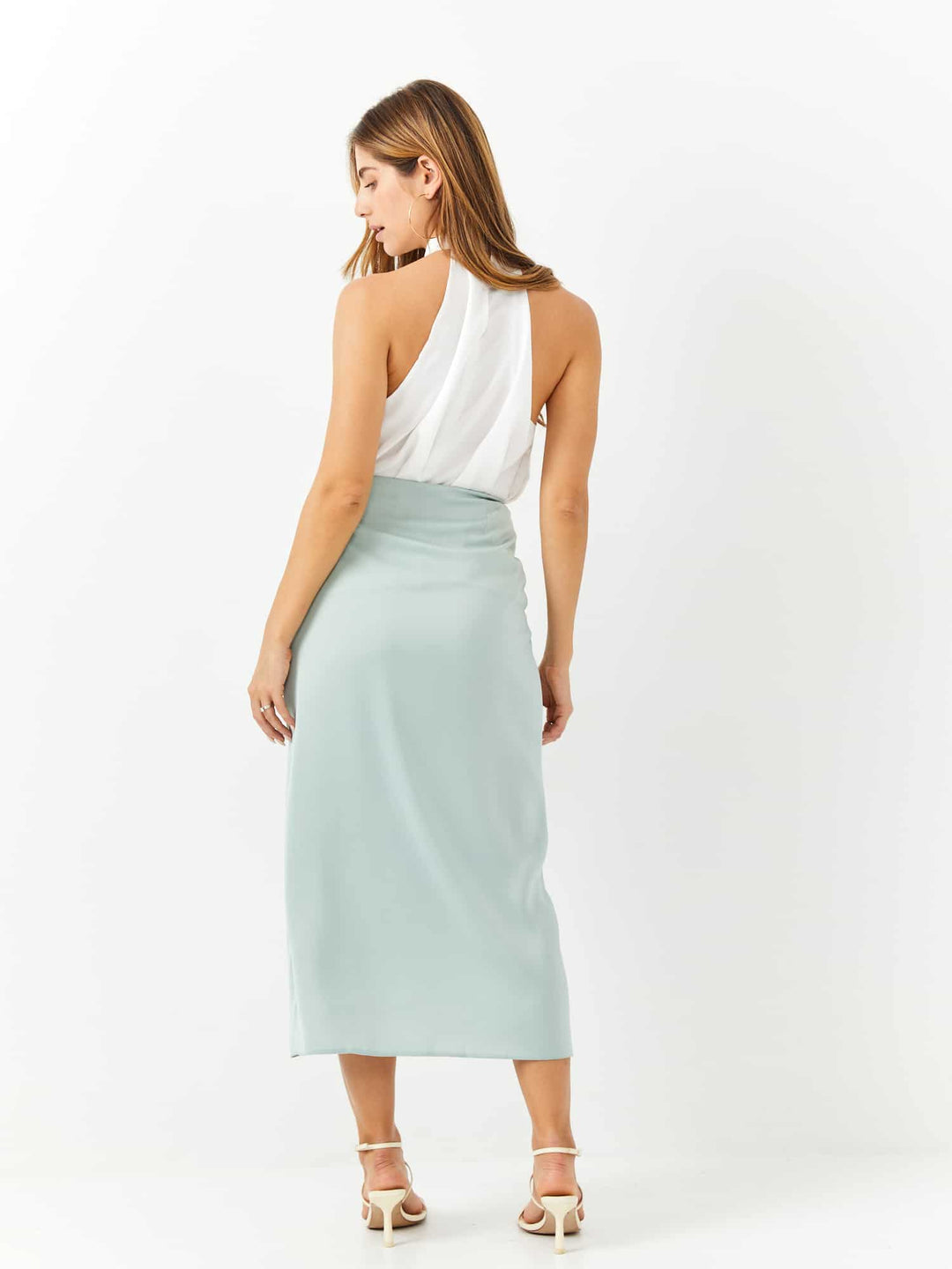 Kamilia wrap skirt | Minte green