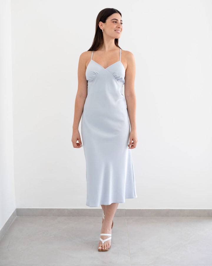 Slip maxi dress | Light Blue